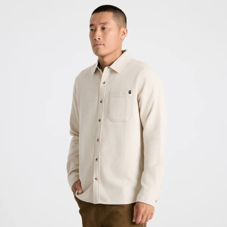 Roark Crossroads Organic Cotton Flannel in Fossil - Unincorporated
