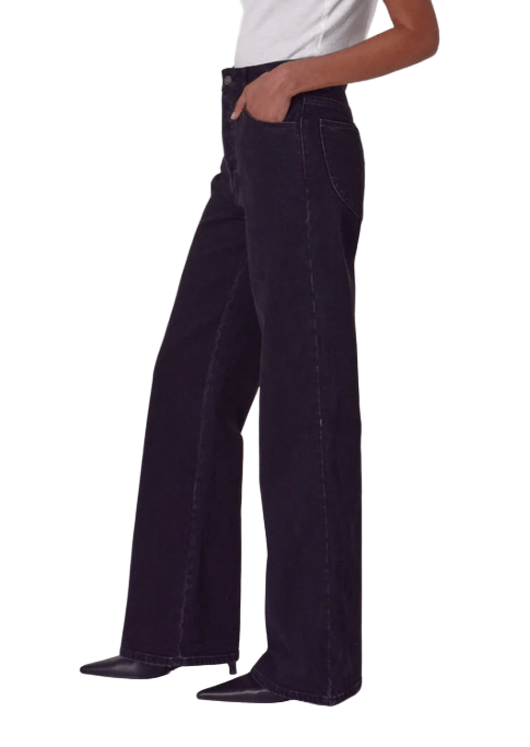 Rollas Sailor Cropped Scoop Jean in Black Sand - Unincorporated