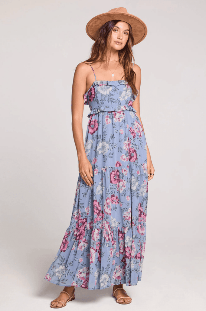 blue off the shoulder long sleeve dress Off Shoulder Sky Blue Flower Sweetheart Prom Gown
