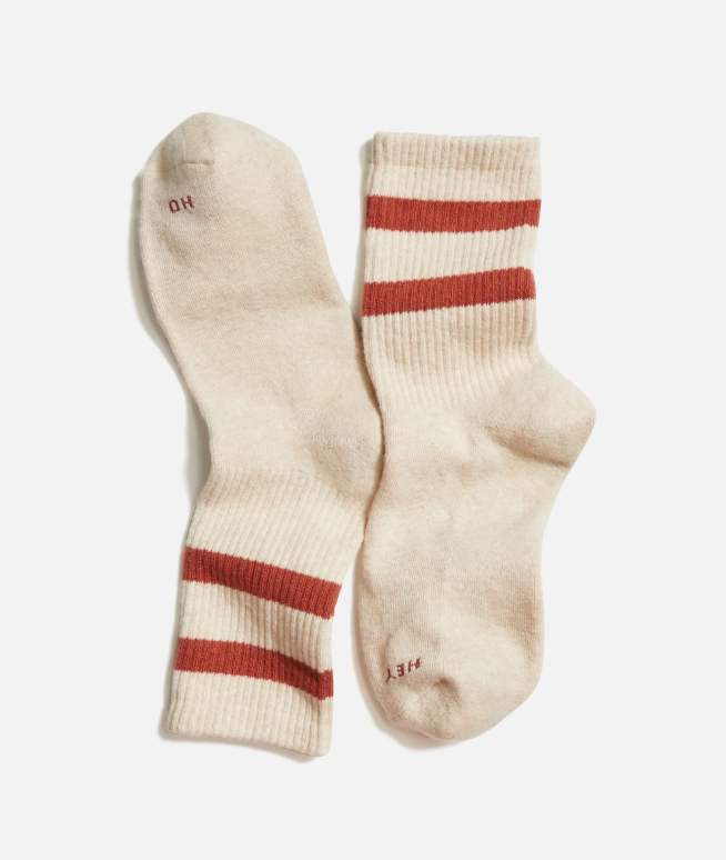 Marine Layer_Gym_Sock_in_Oatmeal_Red_Stripe1