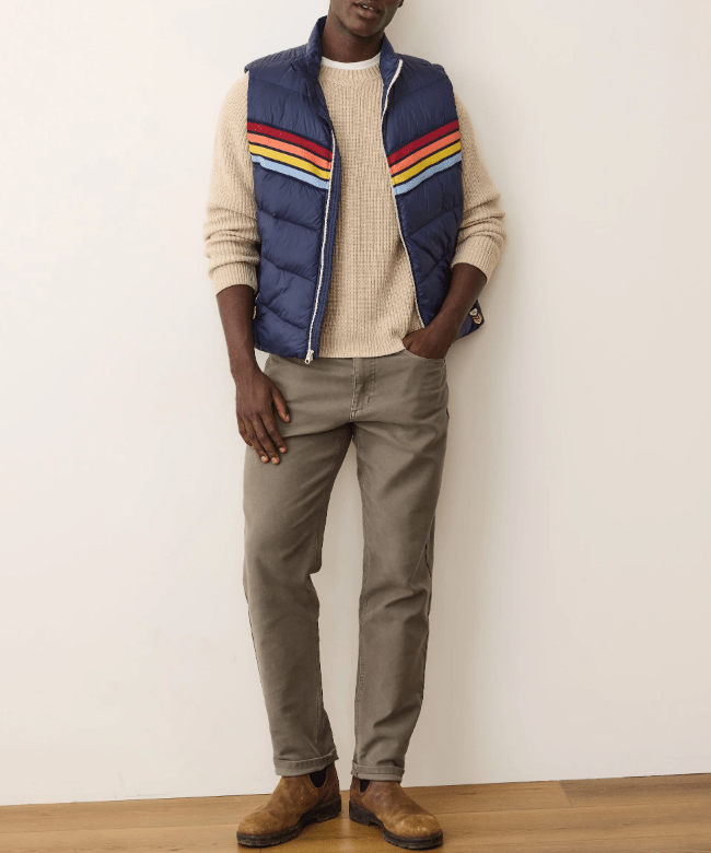 Marine Layer Bode Puffer Vest in Navy - Unincorporated