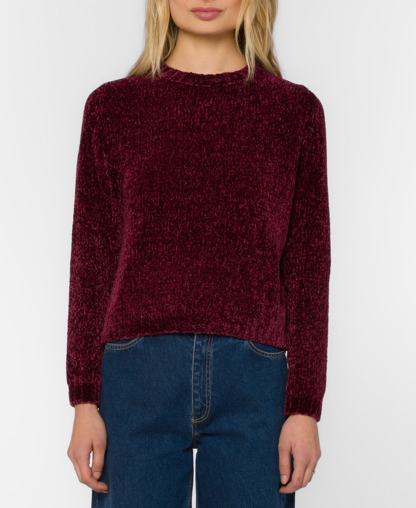 Velvet Heart Corina Sweater in Cabernet - Unincorporated