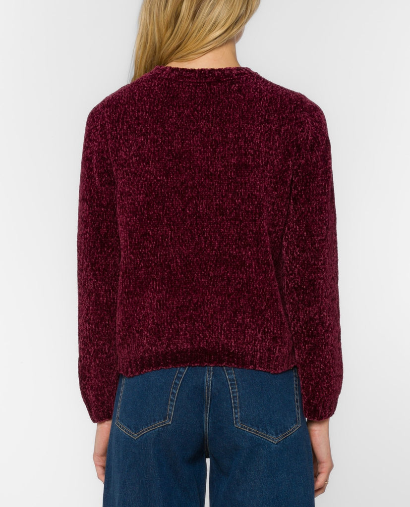 Velvet Heart Corina Sweater in Cabernet - Unincorporated