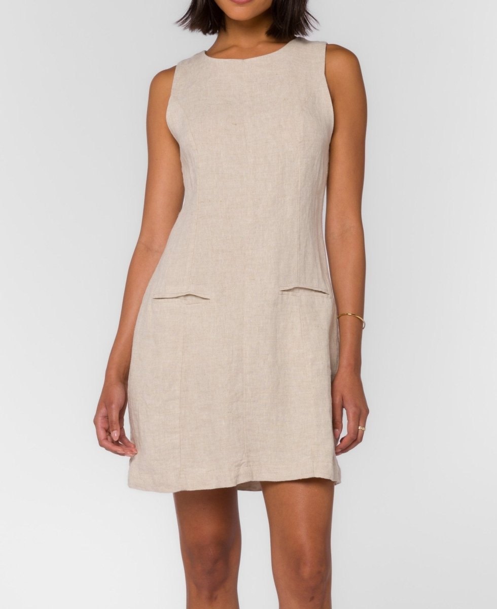 Velvet Heart Matilda Mini Dress in Wheat Extra Large / Wheat Velvet Heart Matilda Mini Dress in Wheat Extra Large / Wheat