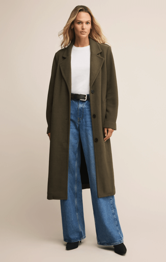Z Supply Conway Coat in Grape Leaf - Unincorporated
