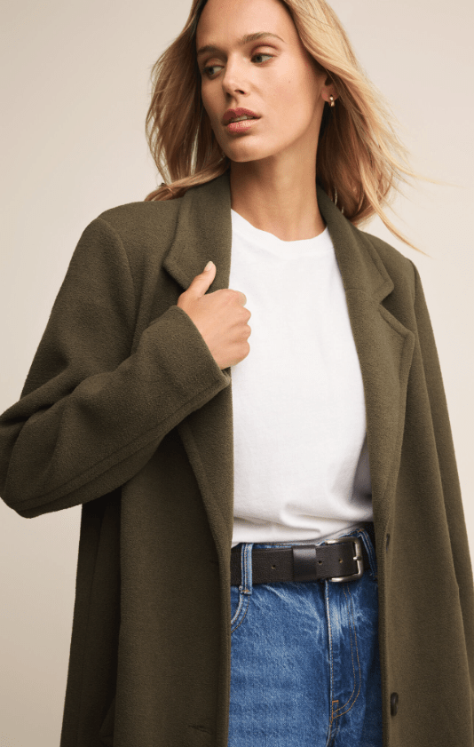 Z Supply Conway Coat in Grape Leaf - Unincorporated