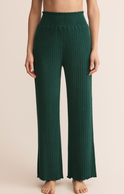 Z Supply Dawn Smocked Rib Pant in Mistletoe - Unincorporated