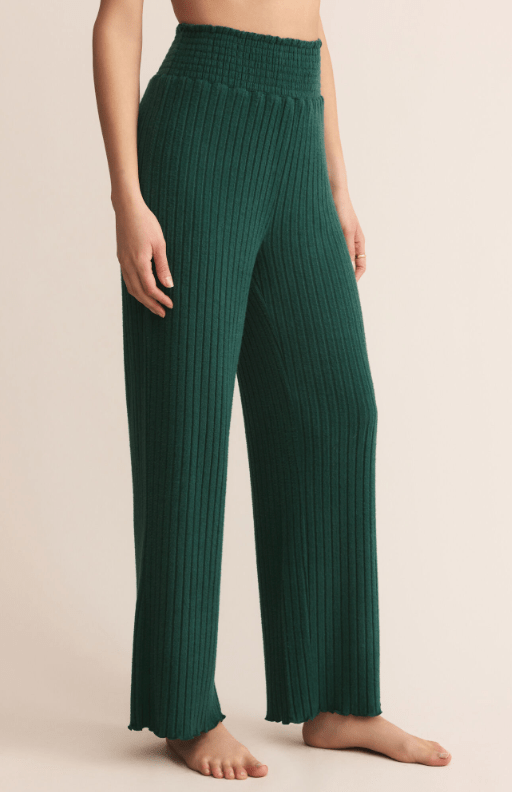 Z Supply Dawn Smocked Rib Pant in Mistletoe - Unincorporated